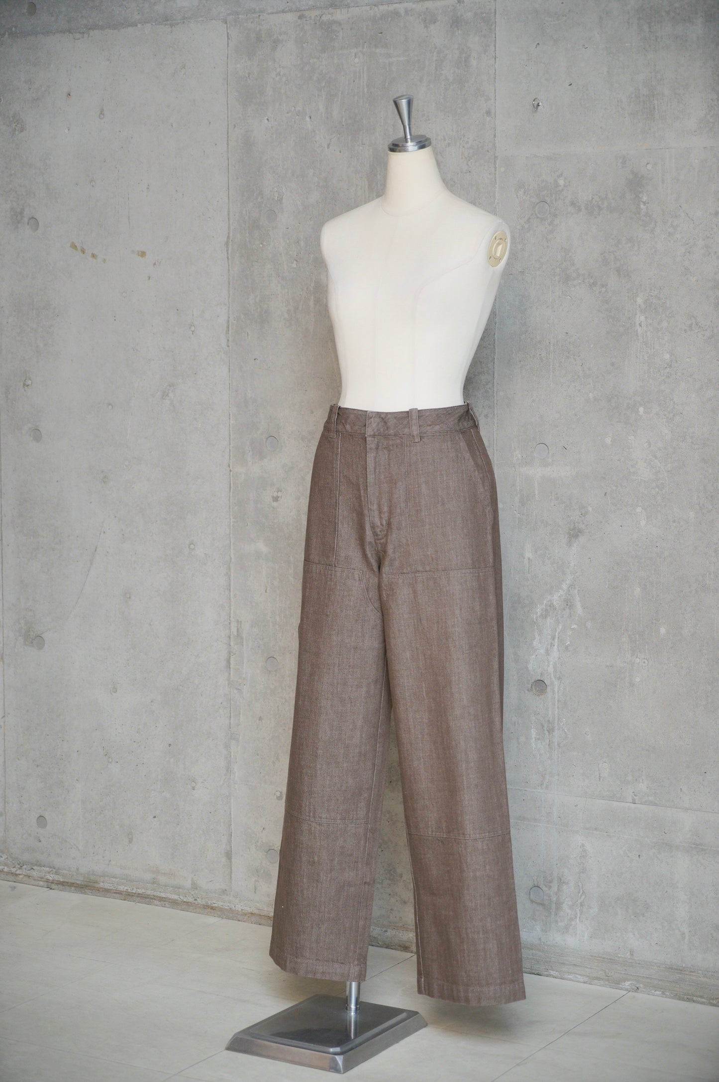 Brown Denim Pants [ TH24W-20 ]