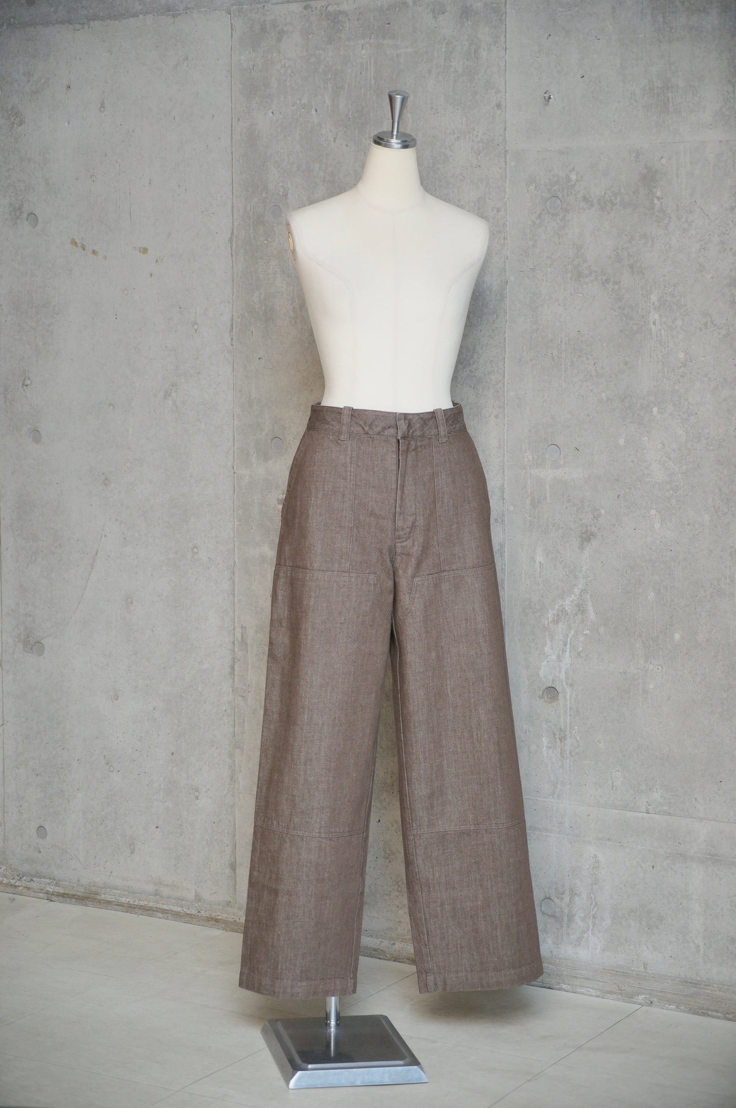 Brown Denim Pants [ TH24W-20 ]