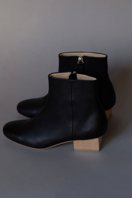 wood heel boots 35 _ square□  [ 030135ss_b_s ]