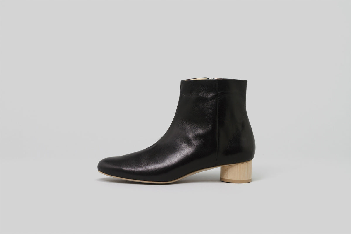 wood heel boots 35_circle  [ 030135sc_b ]
